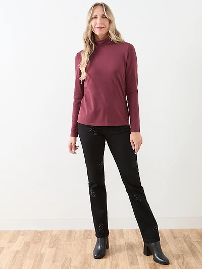 Stretch Jersey Turtleneck
