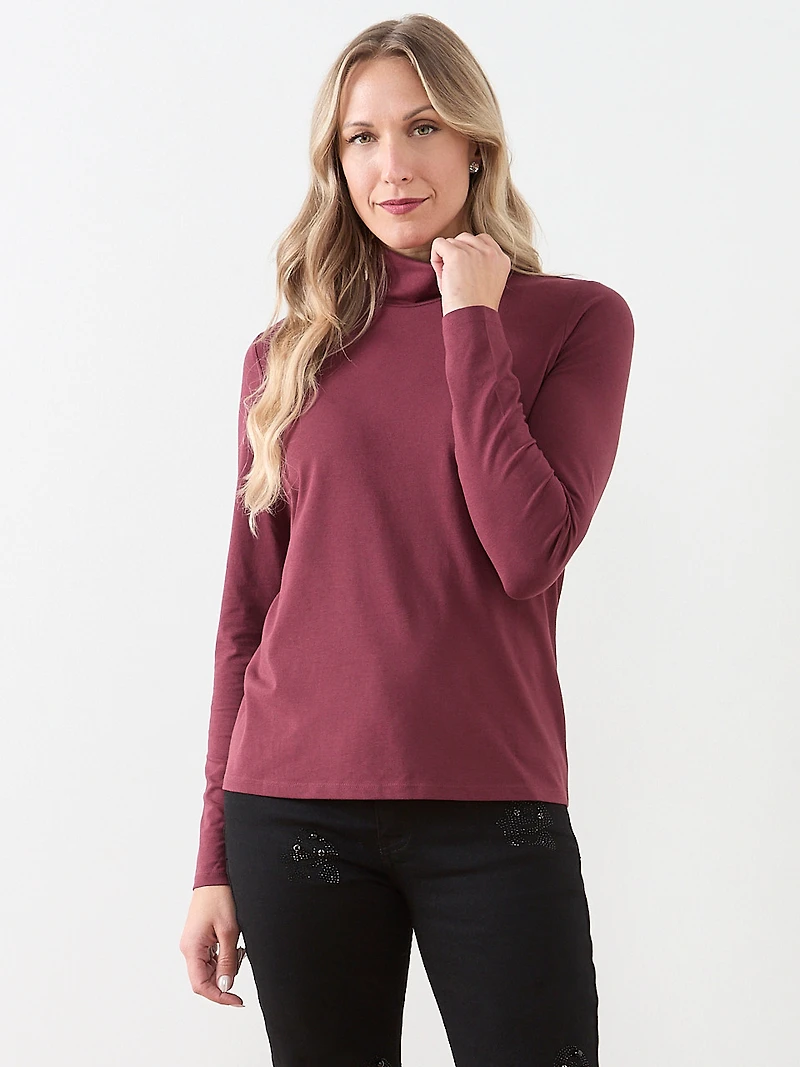 Stretch Jersey Turtleneck