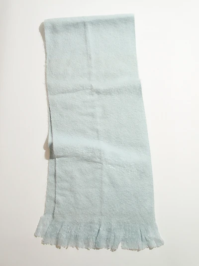 Blue Frost Boucle Scarf