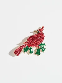 Crystal Cardinal Brooch