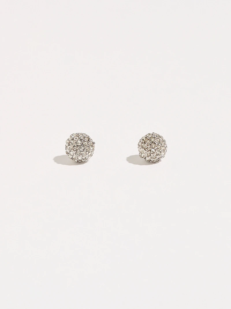 Crystal Fire Ball Stud Earrings