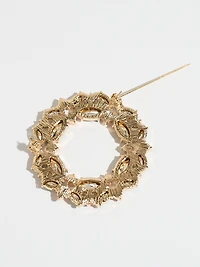 Crystal Wreath Brooch