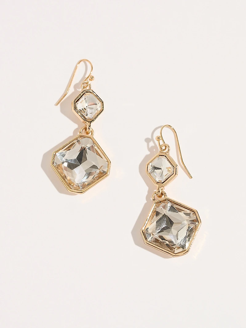 Diamond Drop Crystal Earrings