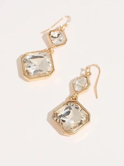 Diamond Drop Crystal Earrings