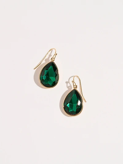 Emerald Teardrop Earrings