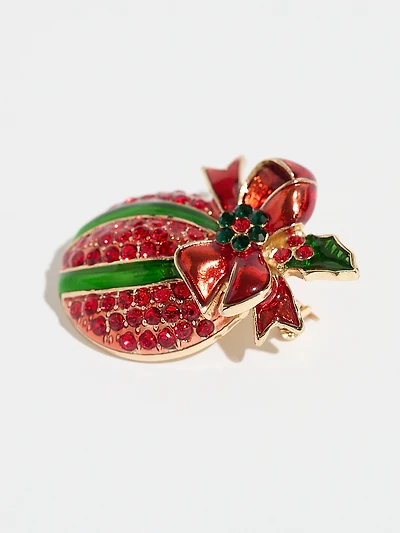 Festive Crystal Ornamet Brooch