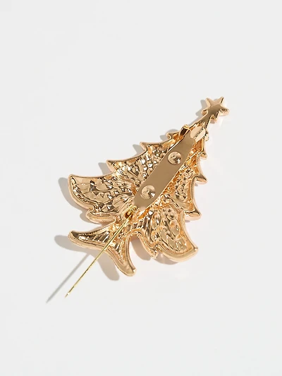Jeweled Crystal Tree Brooch