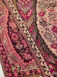 Large Magenta Paisley Pashmina Scarf
