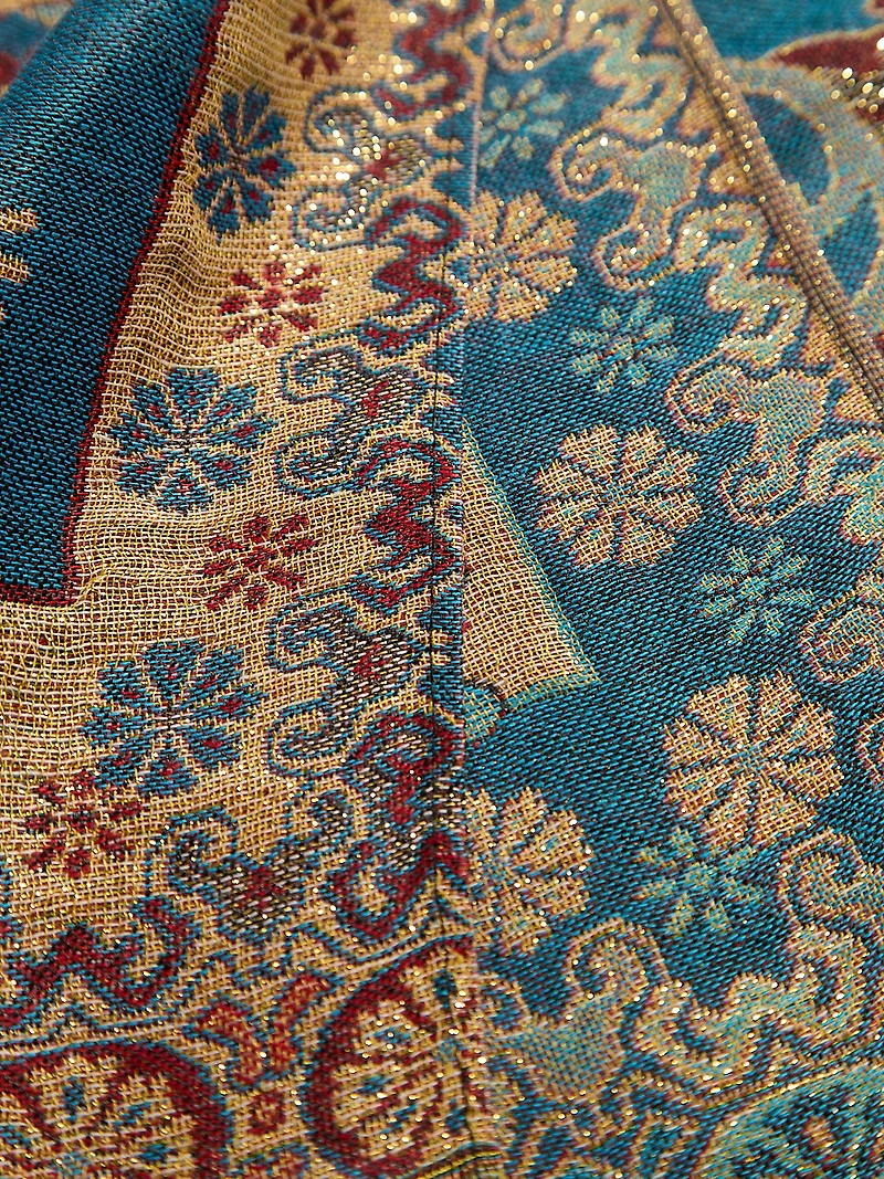 Lurex Blue Pashmina Scarf