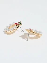 Pearl Wreath Stud Earrings