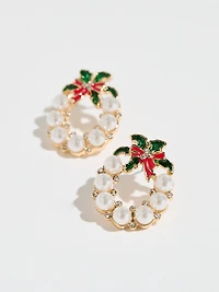 Pearl Wreath Stud Earrings