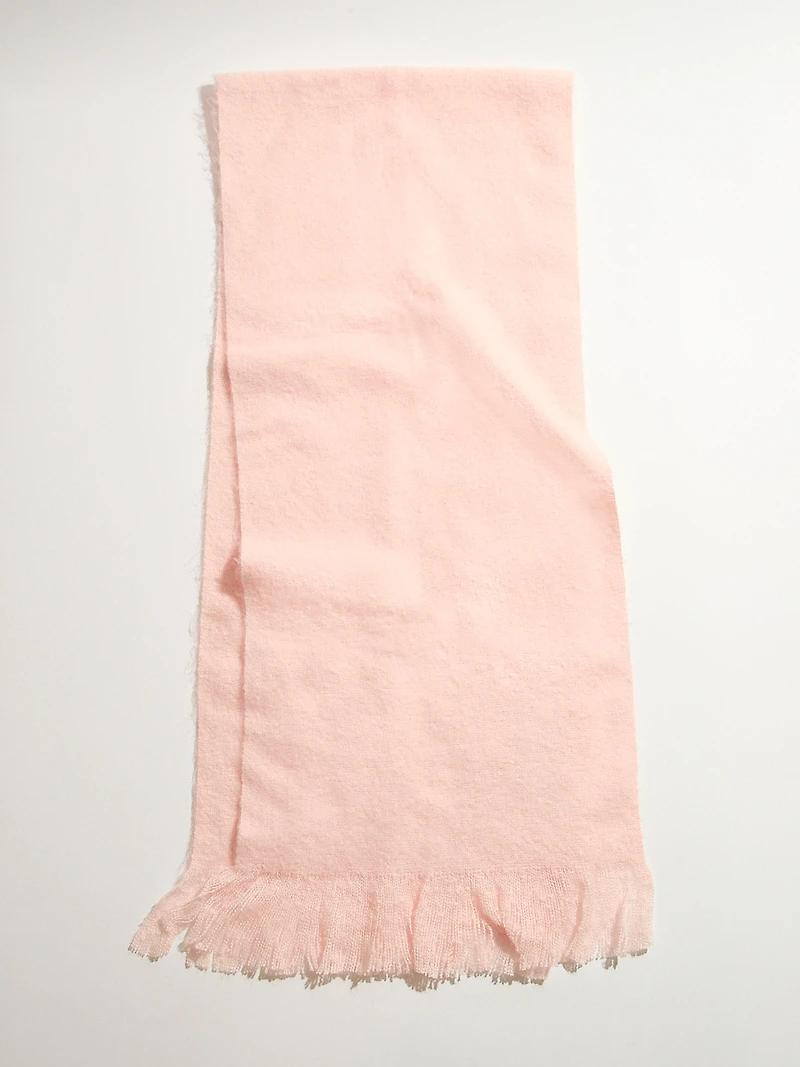 Pink Frost Boucle Scarf