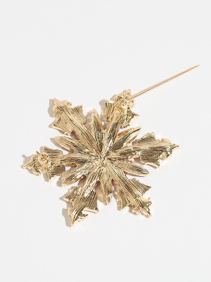 Pointsetta Snowflake Brooch