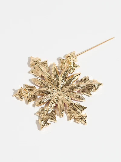 Pointsetta Snowflake Brooch