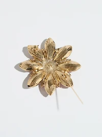 Ruby and Crystal Pointsetta Brooch