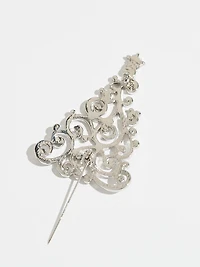 Silver Filigree Tree Brooch