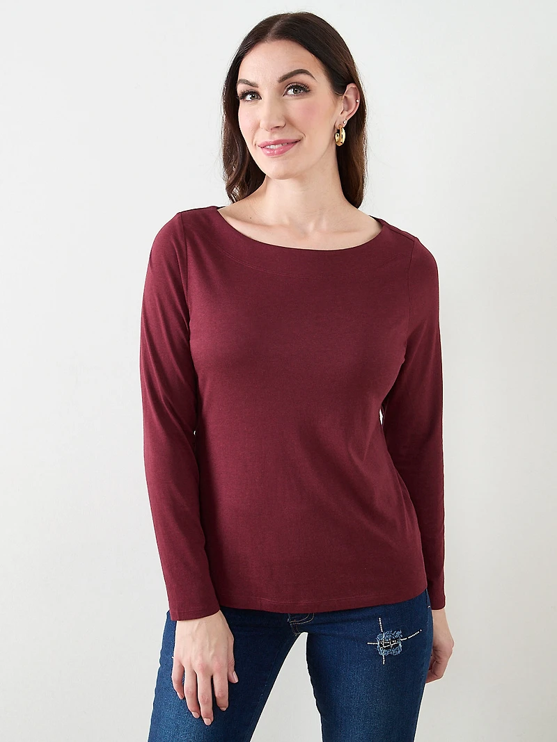 Layering Boat Neck Tee