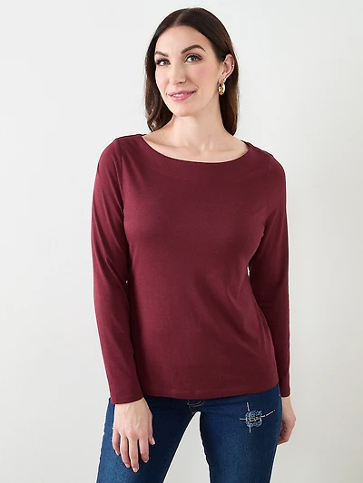Layering Boat Neck Tee