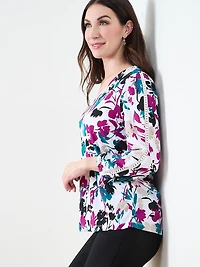 3/4 Sleeve Crochet Insert Top