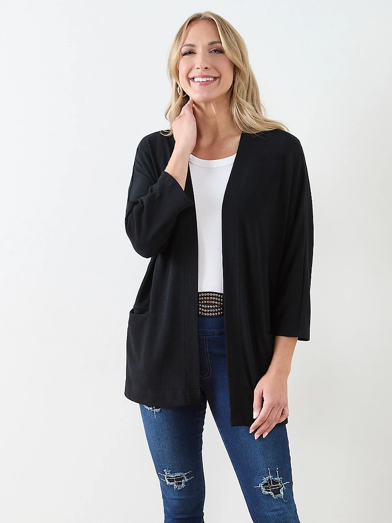 Black Lightweight Knit Cardigan