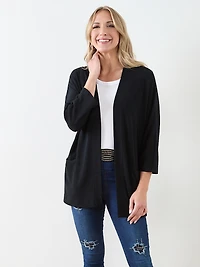 Black Lightweight Knit Cardigan