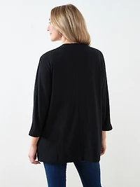 Black Lightweight Knit Cardigan