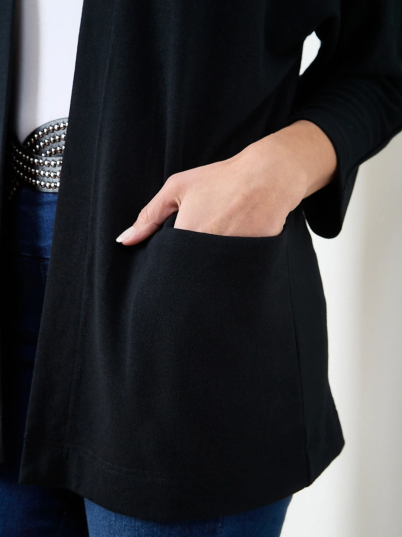 Black Lightweight Knit Cardigan