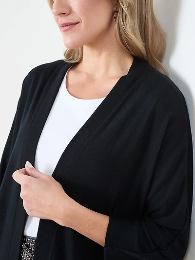 Black Lightweight Knit Cardigan