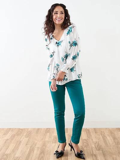 Lilly Peacock Coloured Denim
