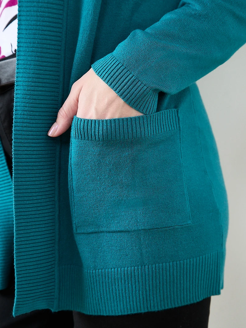 Long Sleeve Knit Pocket Cardigan