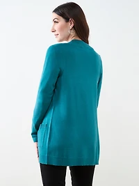 Long Sleeve Knit Pocket Cardigan