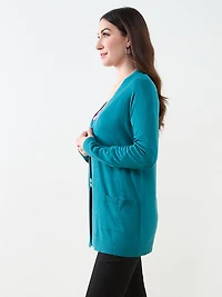 Long Sleeve Knit Pocket Cardigan