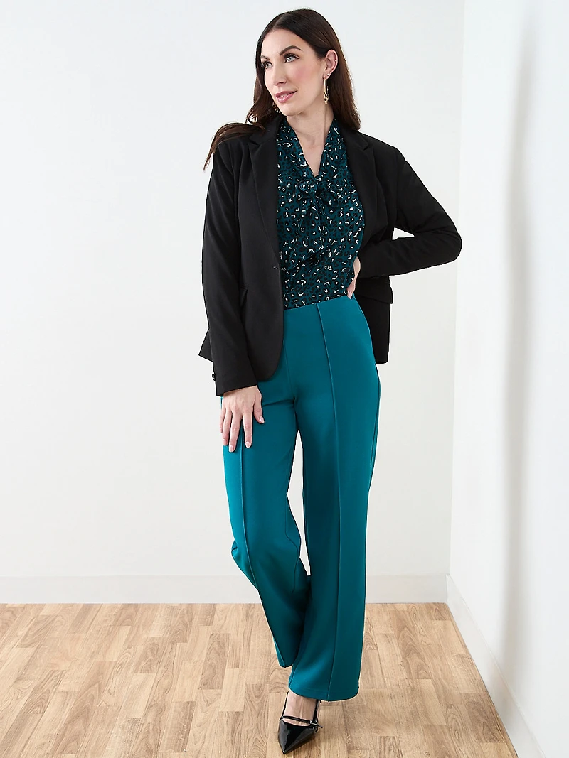 Long Sleeve Removable Bow Blouse