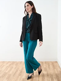 Long Sleeve Removable Bow Blouse