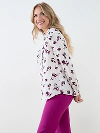 Long Sleeved Removable Bow Blouse