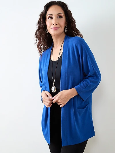 Petite Cobalt Lightweight Knit Cardigan