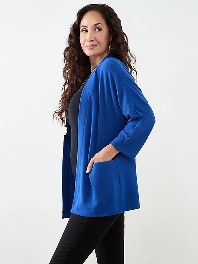 Petite Cobalt Lightweight Knit Cardigan
