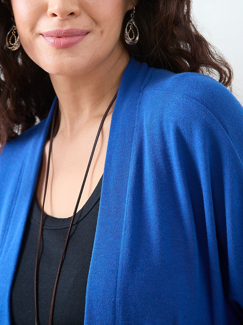 Petite Cobalt Lightweight Knit Cardigan