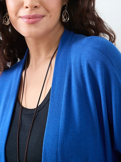 Petite Cobalt Lightweight Knit Cardigan
