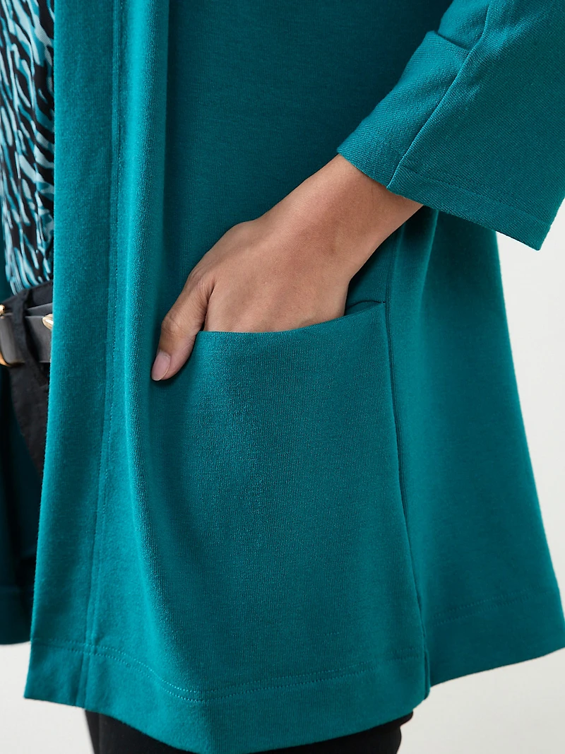 Petite Peacock Lightweight Knit Cardigan