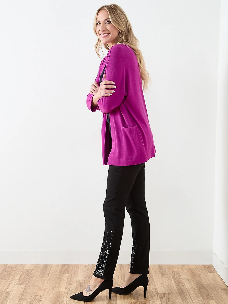 Plumberry Lightweight Knit Cardigan