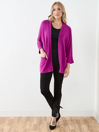 Plumberry Lightweight Knit Cardigan