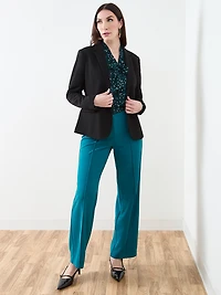 Scuba Crepe Long Sleeve Blazer