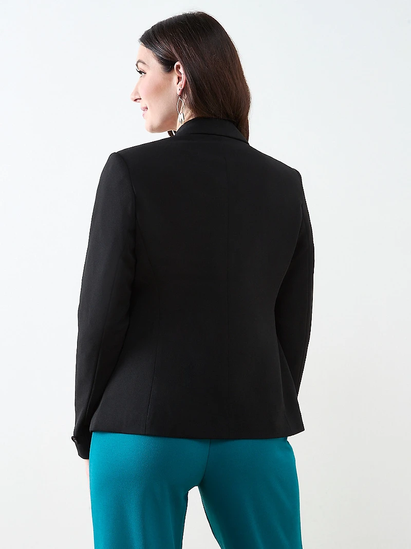 Scuba Crepe Long Sleeve Blazer