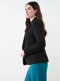 Scuba Crepe Long Sleeve Blazer
