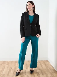 Scuba Crepe Long Sleeve Blazer
