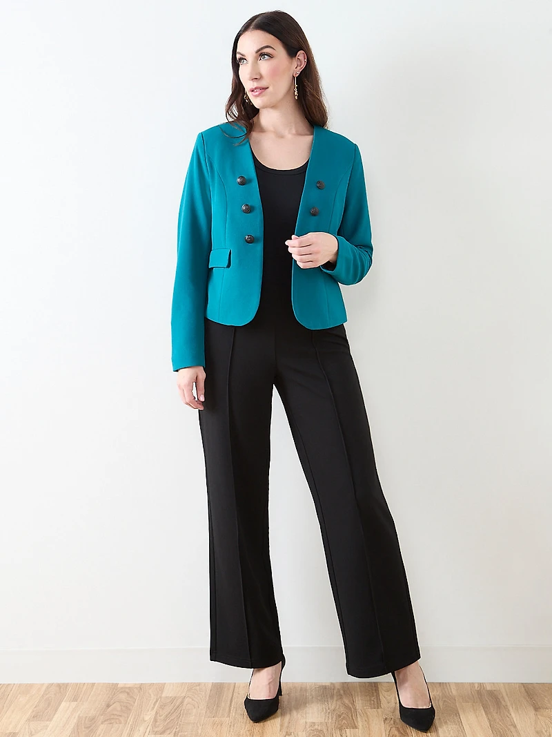 Scuba Crepe Long Sleeved Blazer