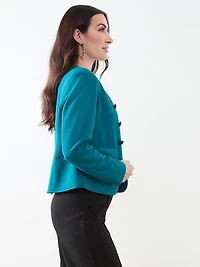 Scuba Crepe Long Sleeved Blazer