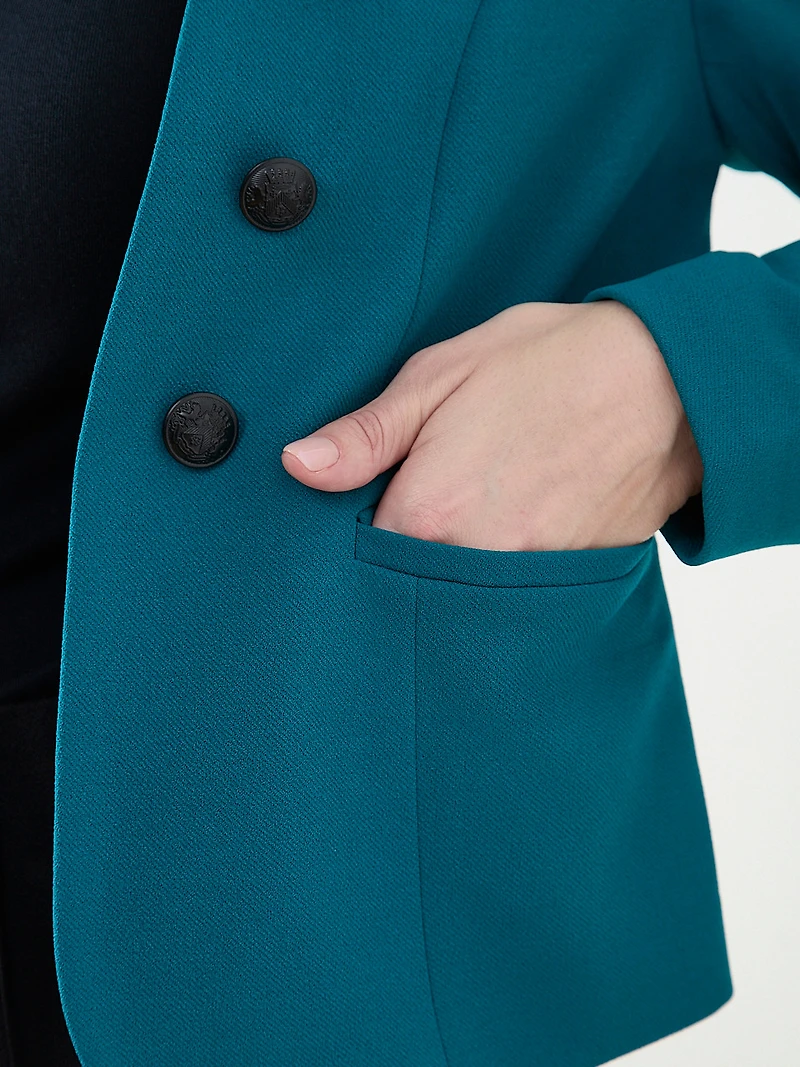 Scuba Crepe Long Sleeved Blazer