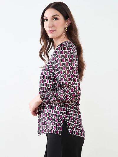 Smocked-Cuff Blouse